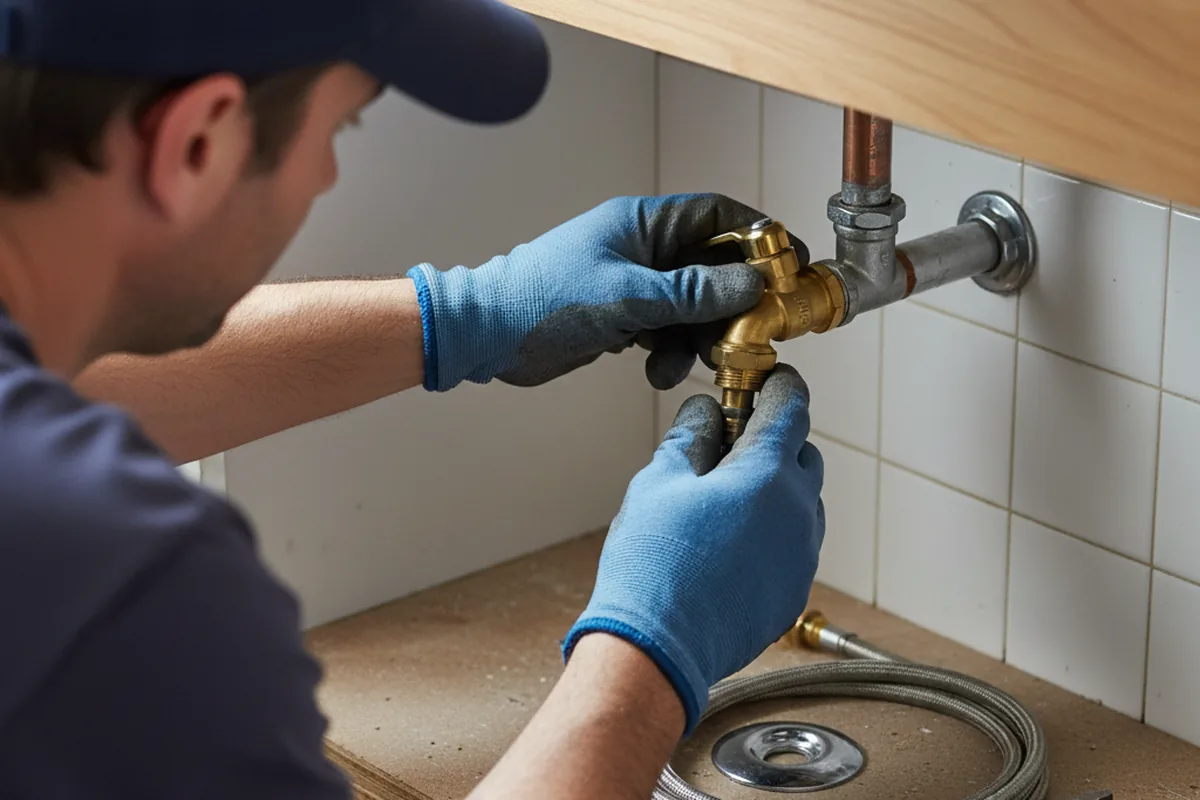 Shutoff valve and fitting work during Emergency Plumbing in Pigeon Forge